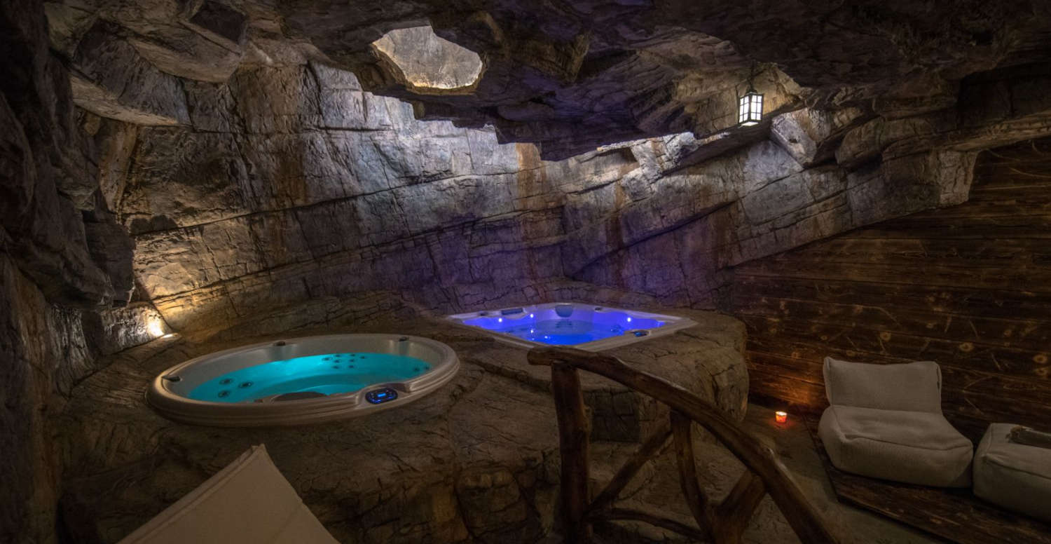 Artificial cavern grotto and spa cave